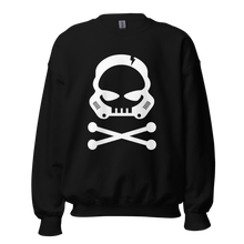 Load image into Gallery viewer, Bad Bones Sweater, stormtrooper sweatshirt, nerd sweater, star wars sweatshirt, stelekon art, clothes, nerd clothes, geek clothes, gamer clothes, esports clothes, comic con clothes, comic book, star trek, star wars, comics