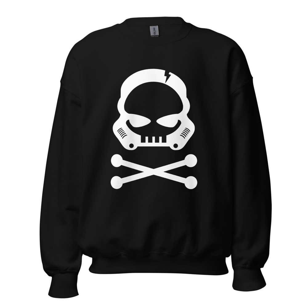 Bad Bones Sweater, stormtrooper sweatshirt, nerd sweater, star wars sweatshirt, stelekon art, clothes, nerd clothes, geek clothes, gamer clothes, esports clothes, comic con clothes, comic book, star trek, star wars, comics